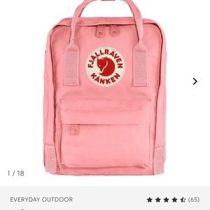 mini fjallraven kanken light pink backpack!